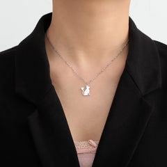 Kitten Cat Necklace For Women Men Stainless Steel Kawaii Cute - PeticaDeals