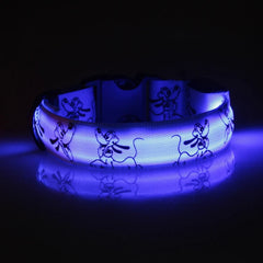 LED Dog Collar Light Night Safety Nylon - PeticaDeals