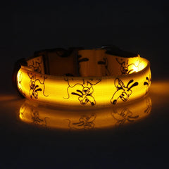 LED Dog Collar Light Night Safety Nylon - PeticaDeals