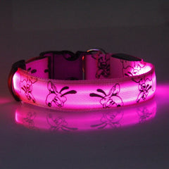LED Dog Collar Light Night Safety Nylon - PeticaDeals