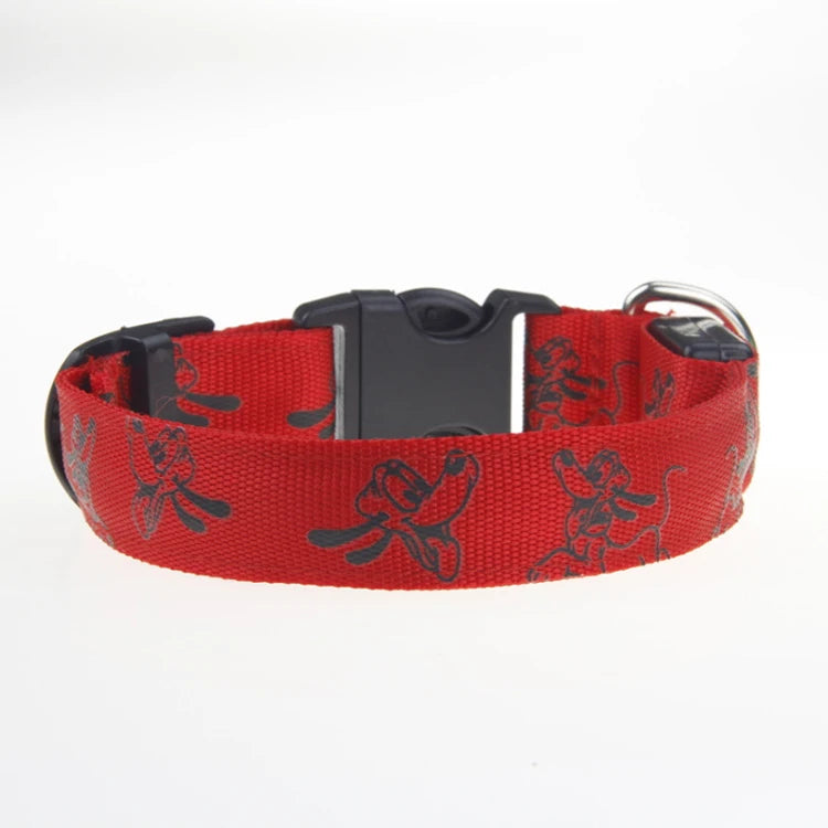 LED Dog Collar Light Night Safety Nylon - PeticaDeals