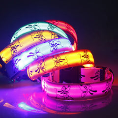 LED Dog Collar Light Night Safety Nylon - PeticaDeals