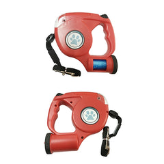 LED Dog Leash With Garbage Bag Automatic Pet Leash for Dog & Cat - PeticaDeals