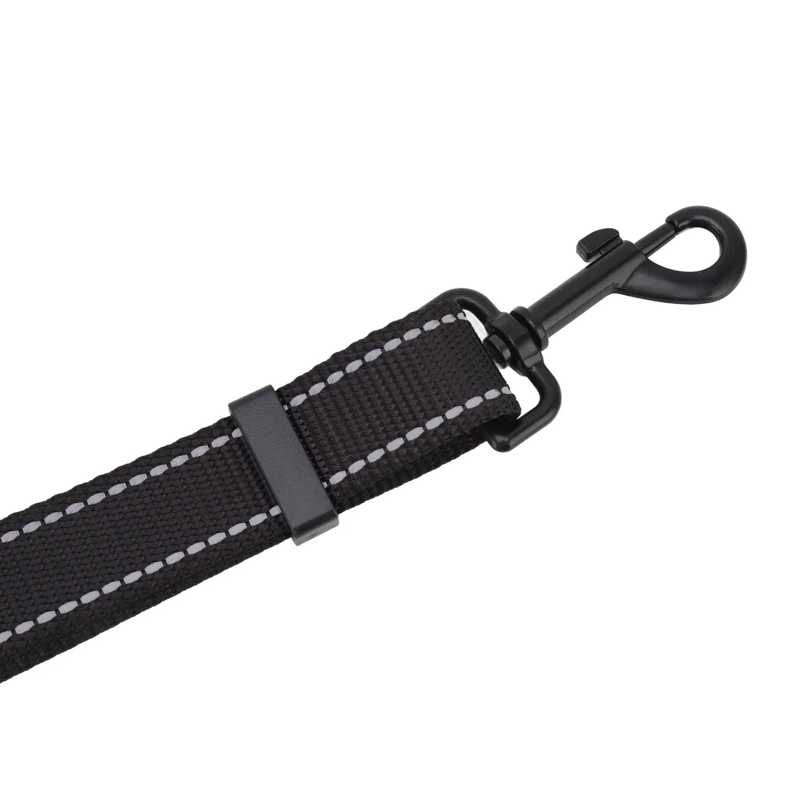 Leash Black Nylon 360 Degree Swivel Reflective Dual Dog Walking Leash For Dog Outdoor Activity - PeticaDeals