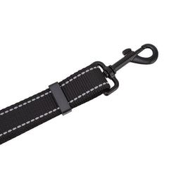 Leash Black Nylon 360 Degree Swivel Reflective Dual Dog Walking Leash For Dog Outdoor Activity - PeticaDeals