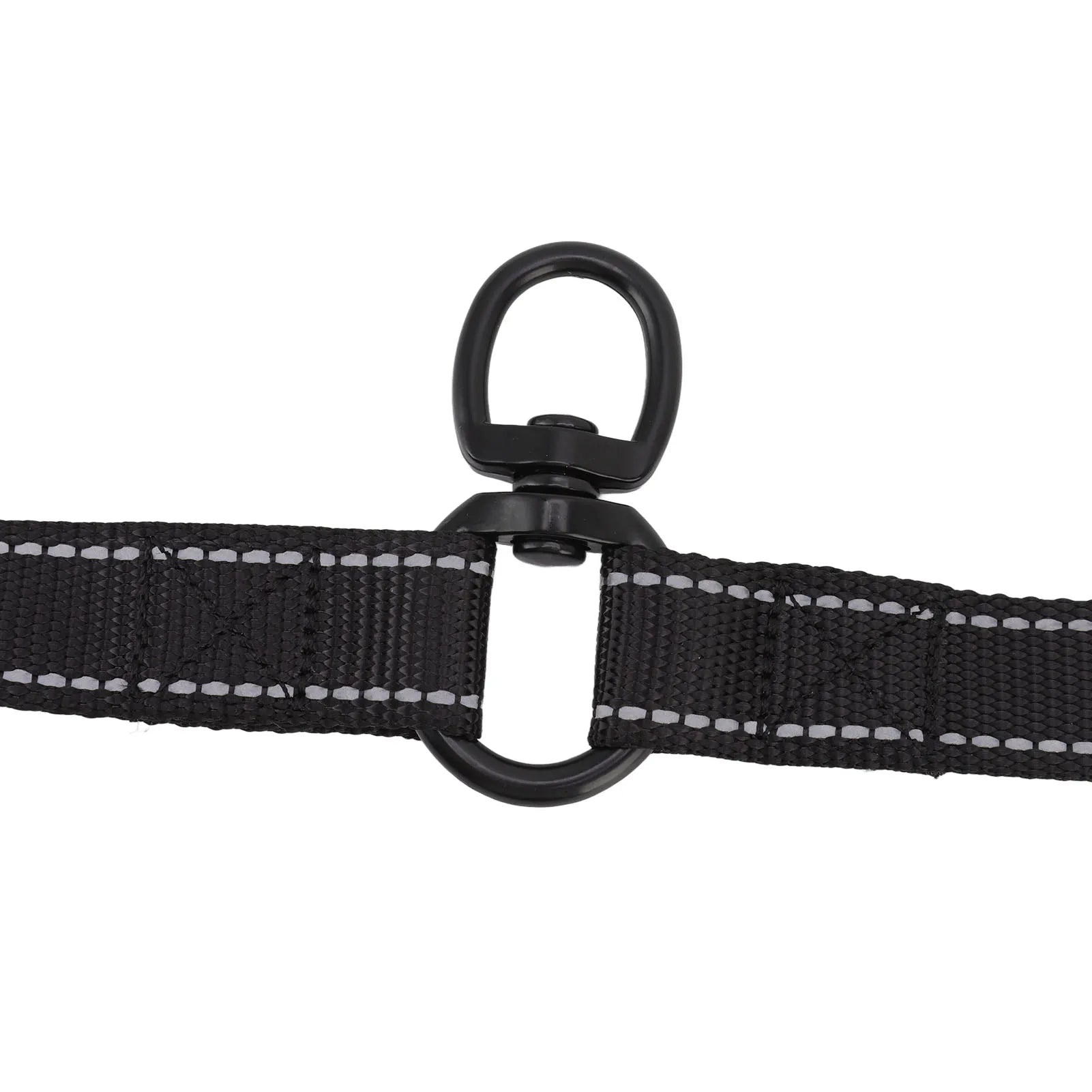 Leash Black Nylon 360 Degree Swivel Reflective Dual Dog Walking Leash For Dog Outdoor Activity - PeticaDeals