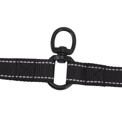 Leash Black Nylon 360 Degree Swivel Reflective Dual Dog Walking Leash For Dog Outdoor Activity - PeticaDeals