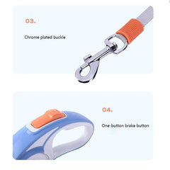 Leash Heavy Duty Dog Leash Retractable 3m - PeticaDeals
