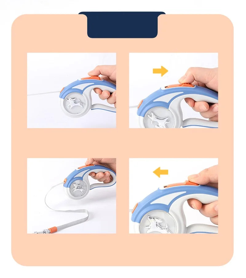 Leash Heavy Duty Dog Leash Retractable 3m - PeticaDeals