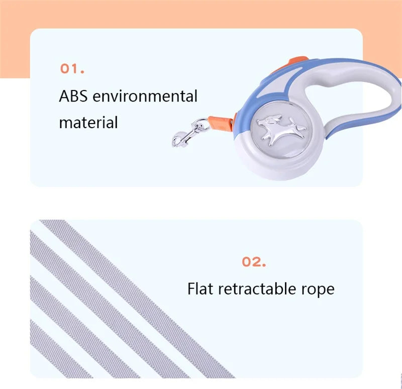 Leash Heavy Duty Dog Leash Retractable 3m - PeticaDeals