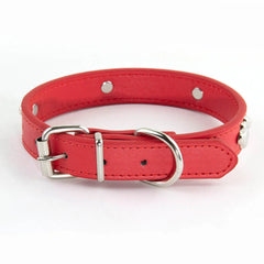 Leather Durable Pet Collars Paw - PeticaDeals