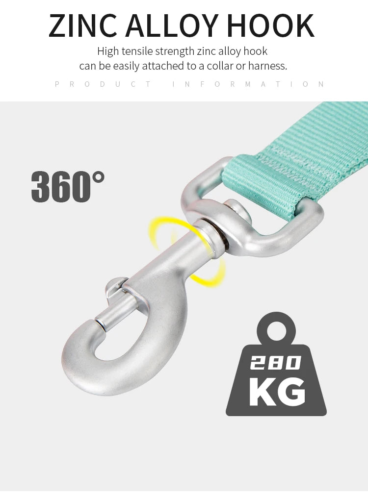 Lightweight Double Handle Dog Leash For Small Medium & Large - PeticaDeals