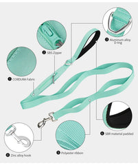 Lightweight Double Handle Dog Leash For Small Medium & Large - PeticaDeals