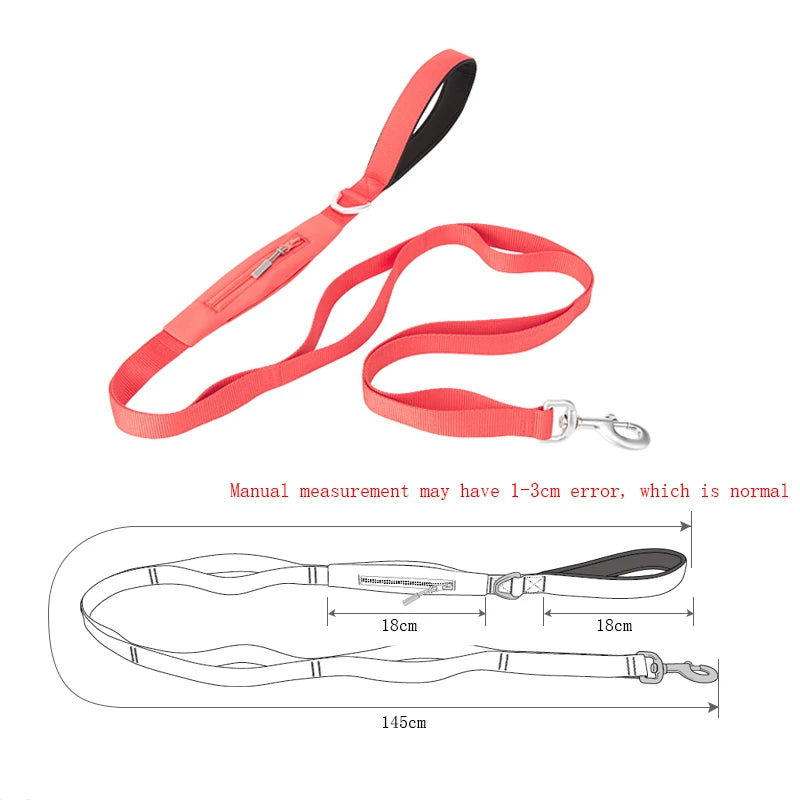 Lightweight Double Handle Dog Leash For Small Medium & Large - PeticaDeals