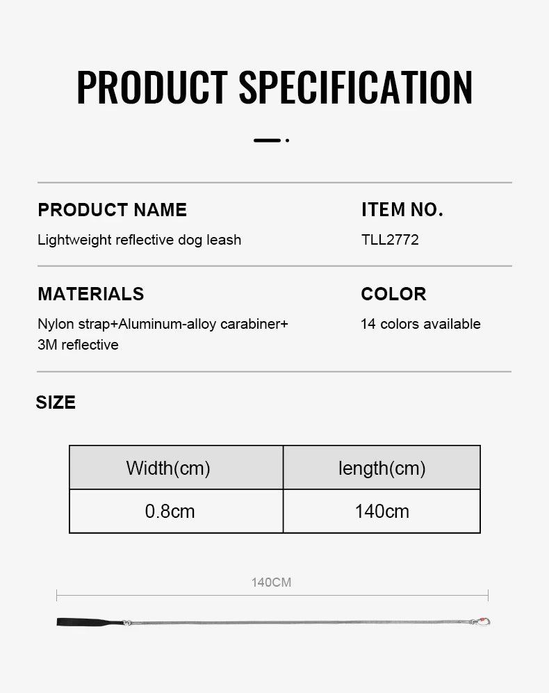 Lightweight Reflective Pet Leash High-Quality Small Adjustable Set Cute Luxury Designer - PeticaDeals