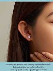 Lovely Pink Cute Pet Paw Studs Clips Girl Unique Jewelry - PeticaDeals