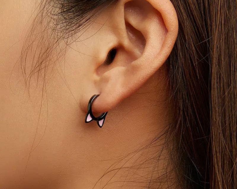 Lovely Pink Cute Pet Paw Studs Clips Girl Unique Jewelry - PeticaDeals