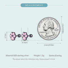 Lovely Pink Cute Pet Paw Studs Clips Girl Unique Jewelry - PeticaDeals