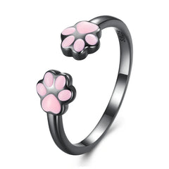 Lovely Pink Cute Pet Paw Studs Clips Girl Unique Jewelry - PeticaDeals