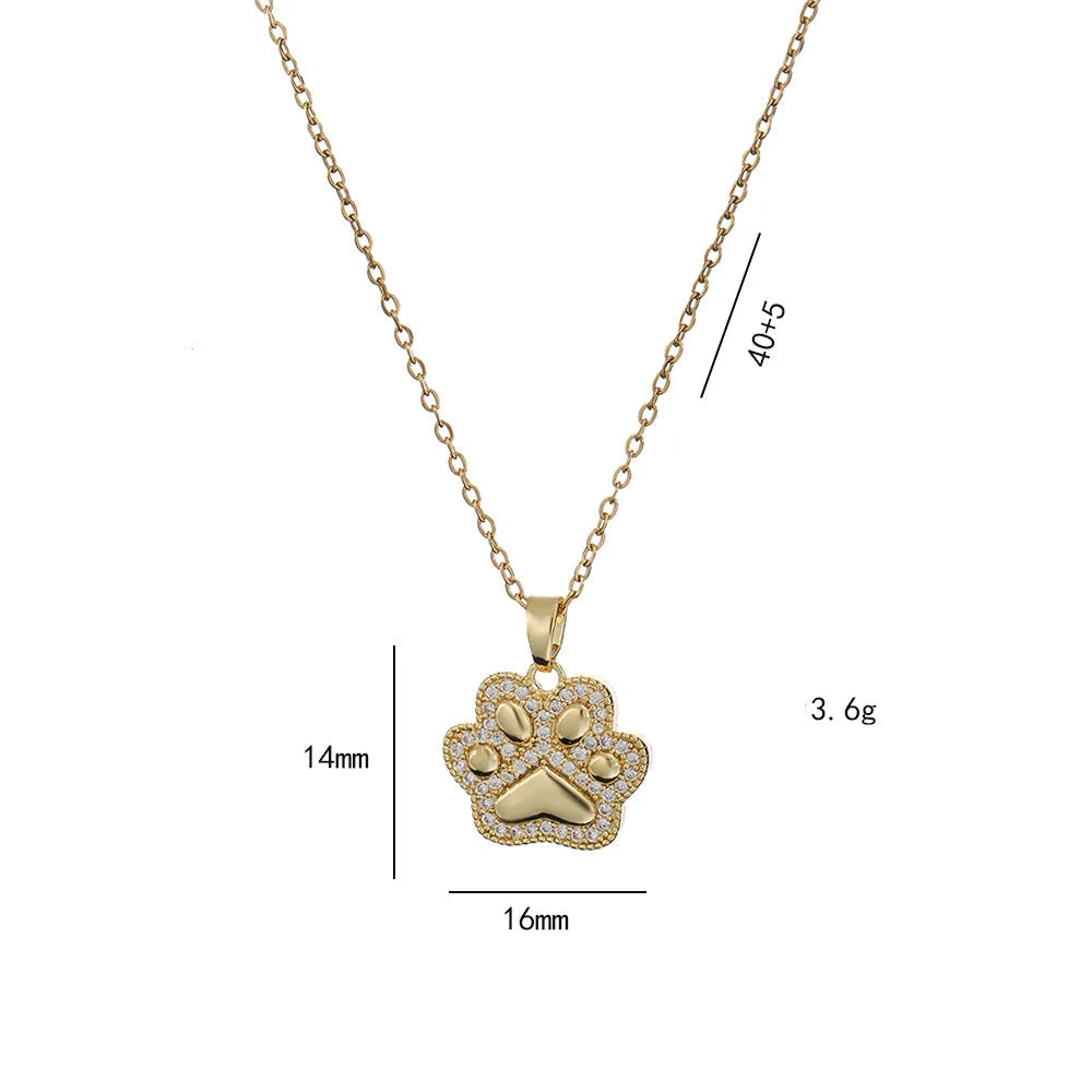 Luxury Female Crystal White Zircon Stone Dog Cat - PeticaDeals