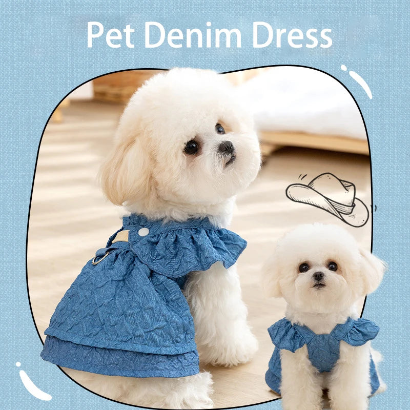 Luxury Jacquard Dog Dress for Small Dogs & Cats - PeticaDeals