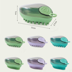Mango Shaped Cat Dog Bathing Brush Dual Use of Dry and Wet Pet Grooming Combs - PeticaDeals