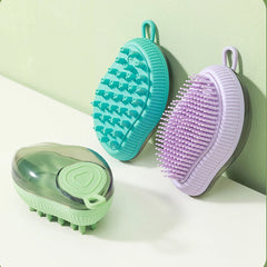 Mango Shaped Cat Dog Bathing Brush Dual Use of Dry and Wet Pet Grooming Combs - PeticaDeals
