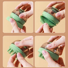 Mango Shaped Cat Dog Bathing Brush Dual Use of Dry and Wet Pet Grooming Combs - PeticaDeals