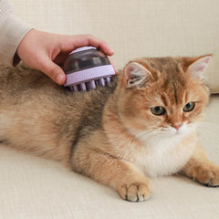 Mango Shaped Cat Dog Bathing Brush Dual Use of Dry and Wet Pet Grooming Combs - PeticaDeals