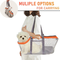 Mesh Foldable Carrier Handbag Purse for Small Dogs & Cat - PeticaDeals