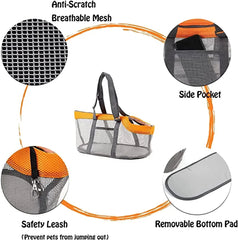 Mesh Foldable Carrier Handbag Purse for Small Dogs & Cat - PeticaDeals