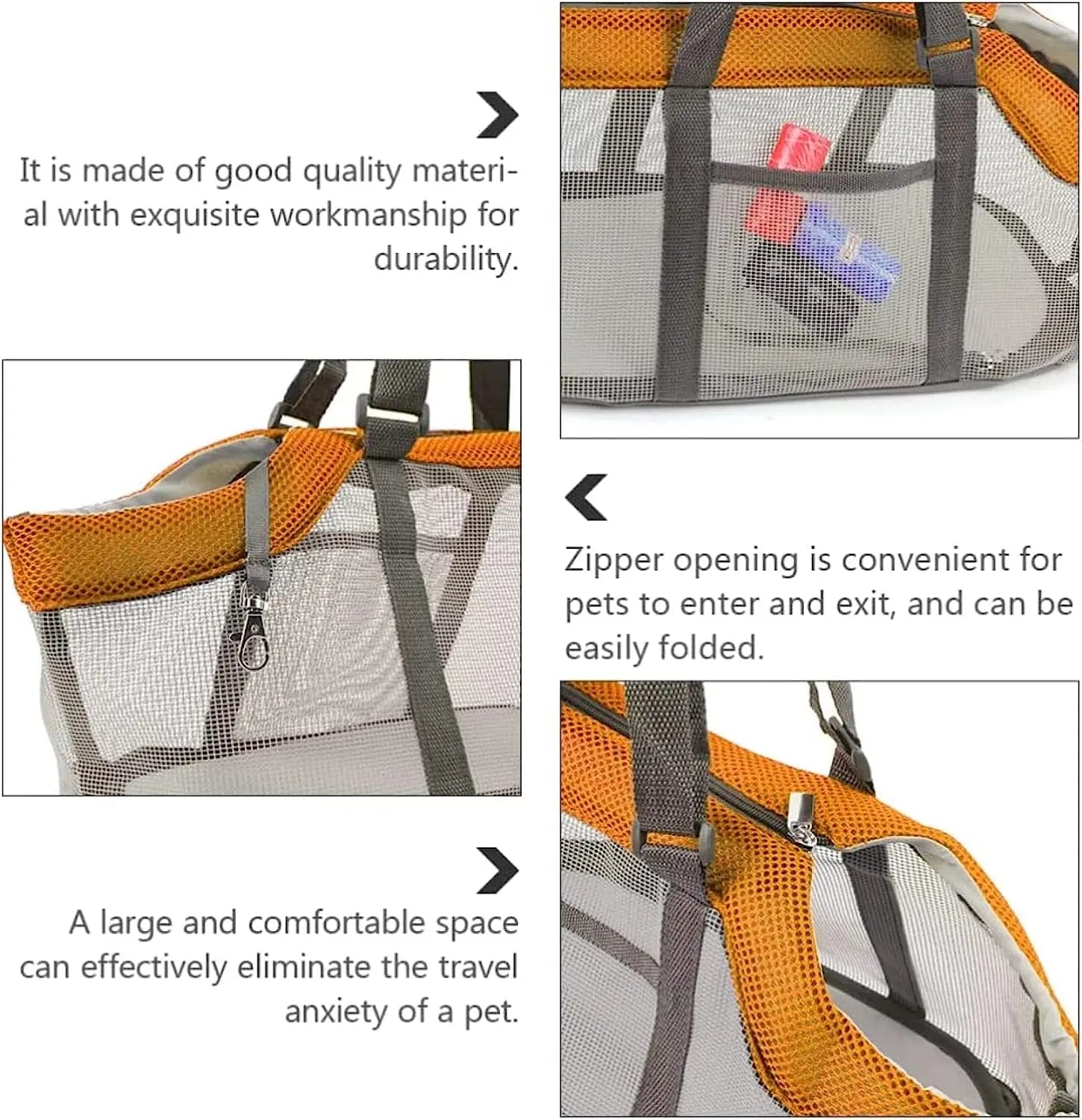 Mesh Foldable Carrier Handbag Purse for Small Dogs & Cat - PeticaDeals