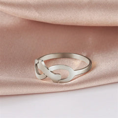 Minimalist Rings Dog Bone Paw Girls Gold Color Stainless Steel Ring Women's - PeticaDeals