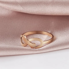 Minimalist Rings Dog Bone Paw Girls Gold Color Stainless Steel Ring Women's - PeticaDeals