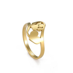 Minimalist Rings Dog Bone Paw Girls Gold Color Stainless Steel Ring Women's - PeticaDeals