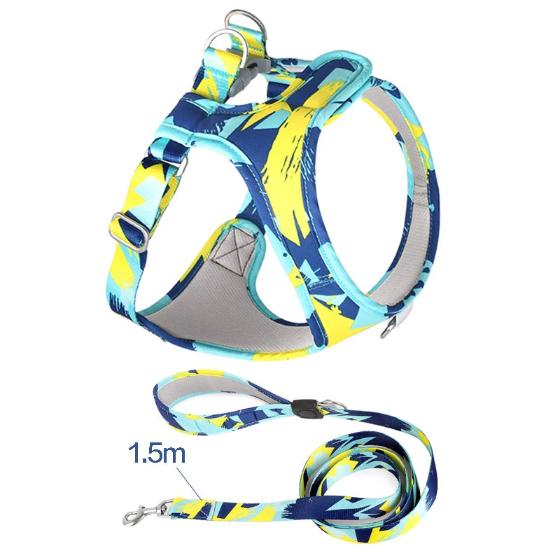 New Dog Cat Harness Adjustable Vest Walking Lead Leash For Puppy Dogs - PeticaDeals