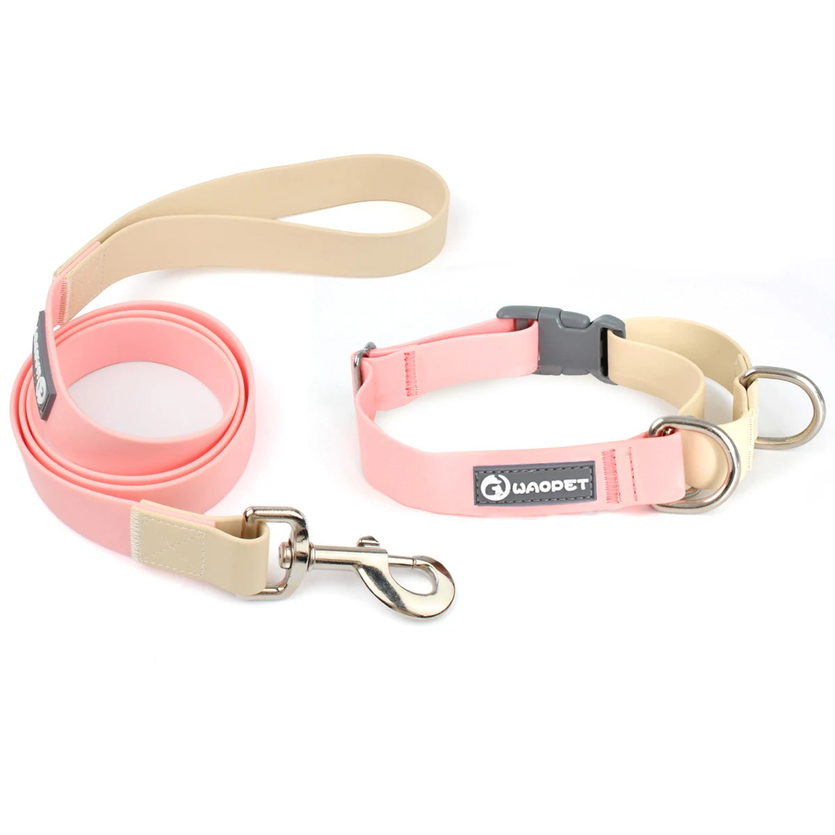 New Dog Leash And Collar Set Adjustable NO PULL PVC Anti-Water Easy Clean Dog Collars - PeticaDeals