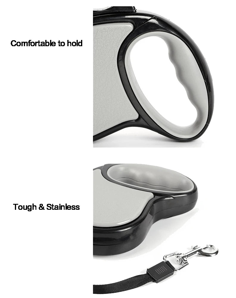 New Retractable Pet Leash 3m 5m Automatic Durable Nylon Dog Lead Extending - PeticaDeals