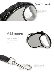 New Retractable Pet Leash 3m 5m Automatic Durable Nylon Dog Lead Extending - PeticaDeals