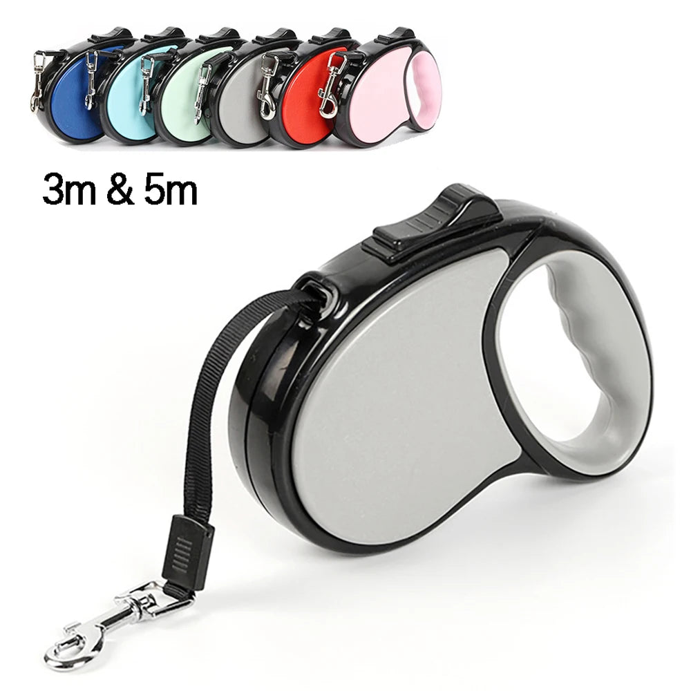 New Retractable Pet Leash 3m 5m Automatic Durable Nylon Dog Lead Extending - PeticaDeals