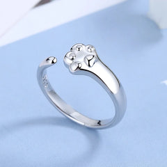New in 925 Sterling Silver Cat Paw Rings For Women Luxury Jewelry Gift Female - PeticaDeals