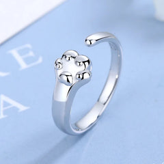 New in 925 Sterling Silver Cat Paw Rings For Women Luxury Jewelry Gift Female - PeticaDeals