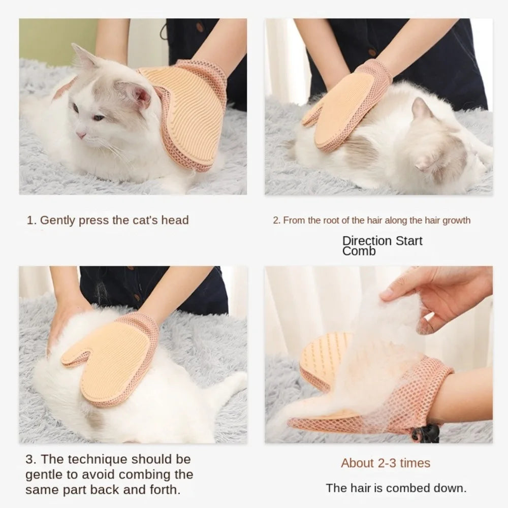 Newly Upgraded Double-sided Pet Grooming Gloves Massage Bath Comb - PeticaDeals