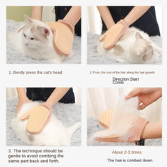 Newly Upgraded Double-sided Pet Grooming Gloves Massage Bath Comb - PeticaDeals