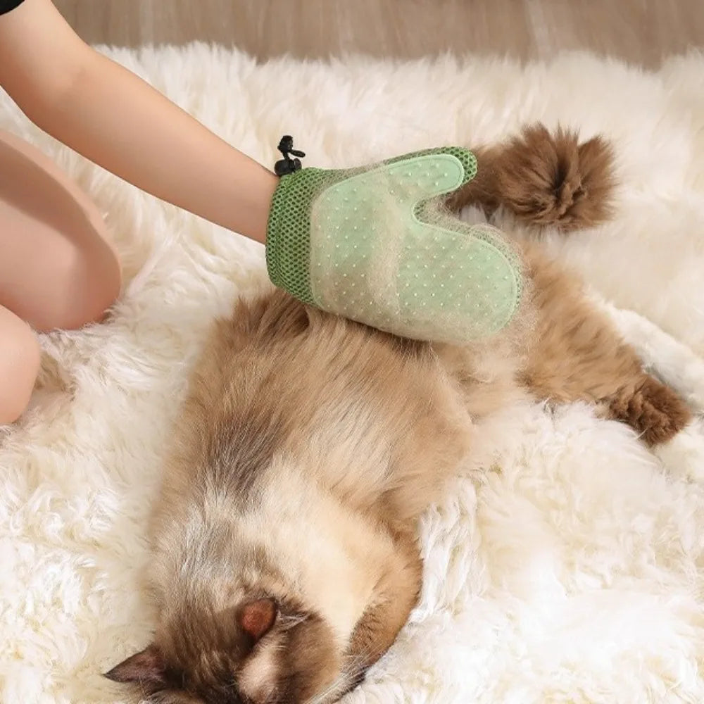 Newly Upgraded Double-sided Pet Grooming Gloves Massage Bath Comb - PeticaDeals