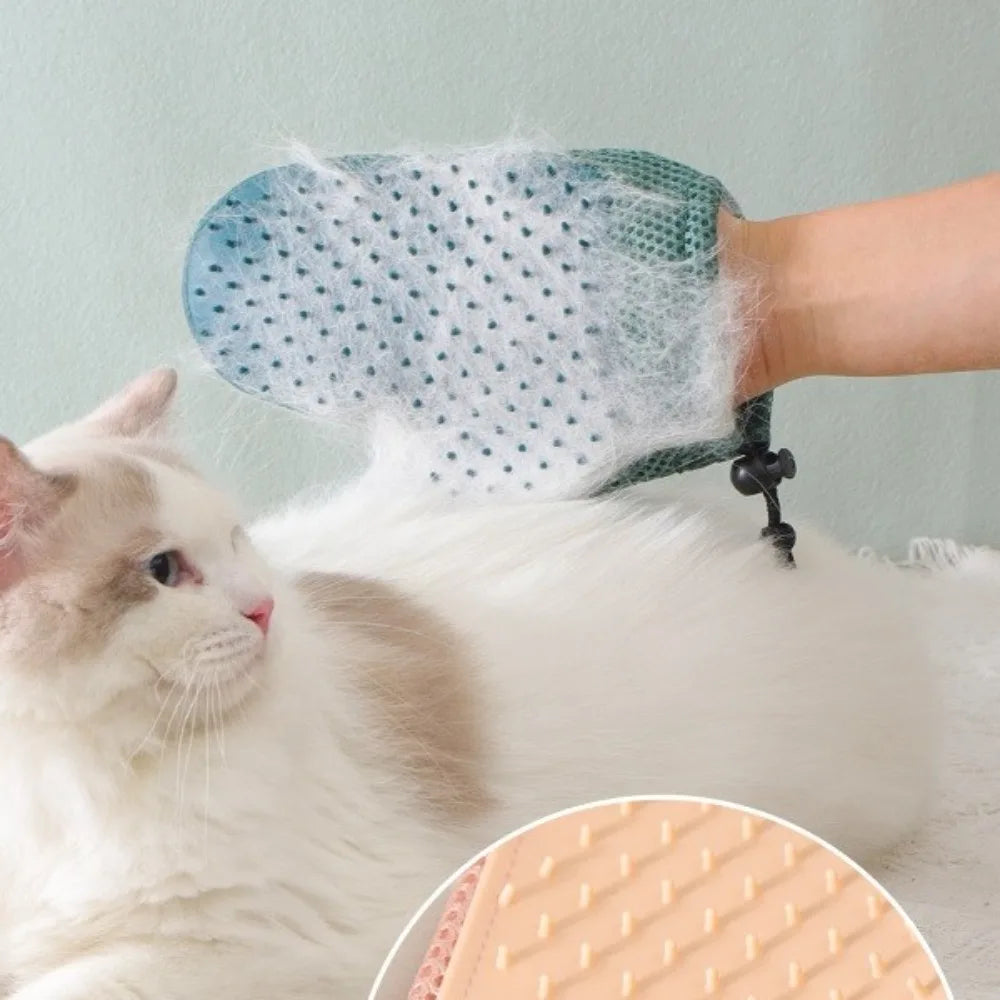 Newly Upgraded Double-sided Pet Grooming Gloves Massage Bath Comb - PeticaDeals