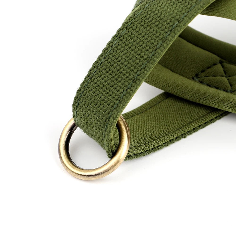 No Pull Padded Nylon and PU Leather Pet Dog Collar Harness Leash Set - PeticaDeals