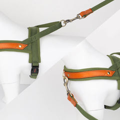 No Pull Padded Nylon and PU Leather Pet Dog Harness - PeticaDeals