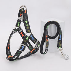 Nylon Adjustable Dog  Walking Strap Harness and Leash Set for Small and Medium Dogs - PeticaDeals