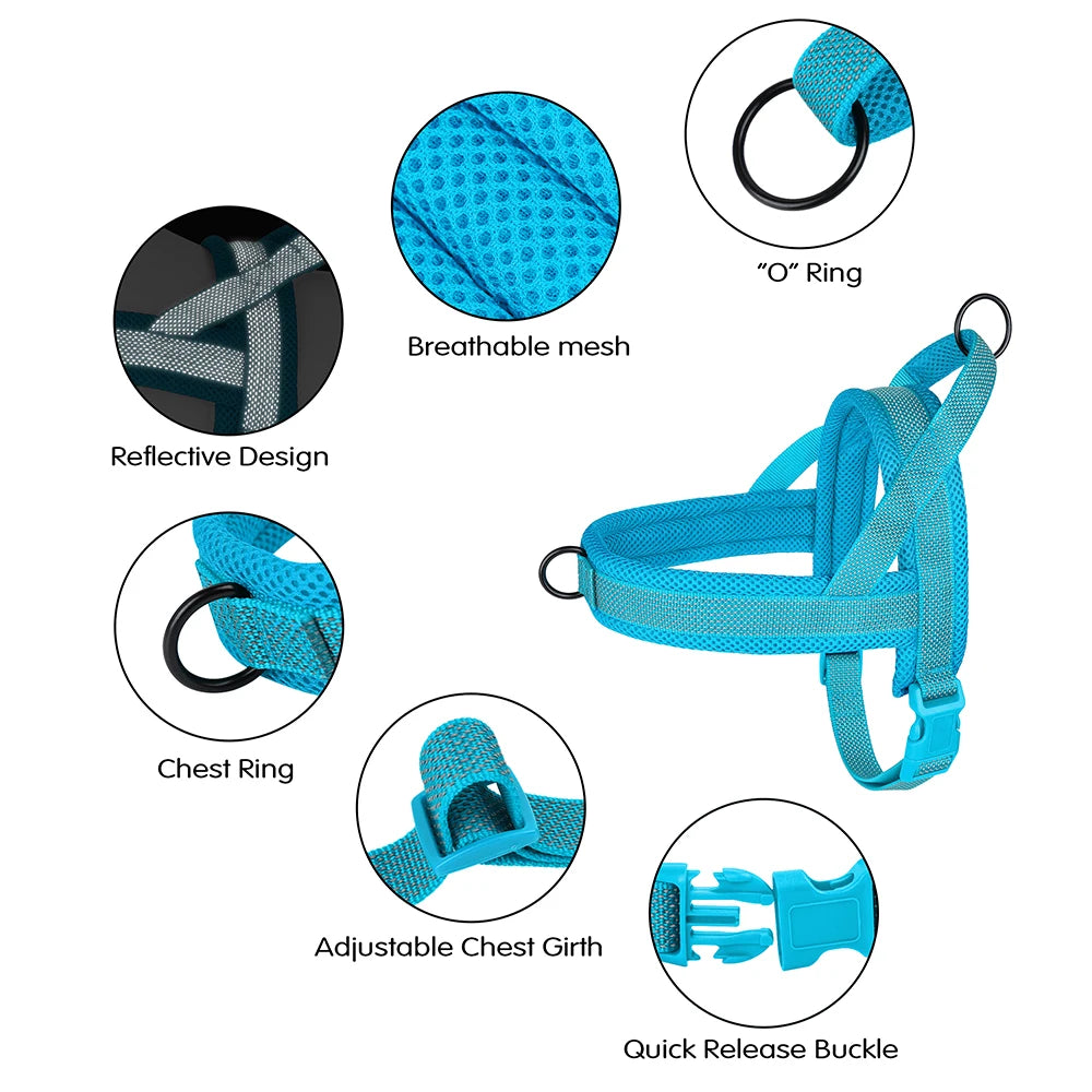 Nylon Dog Harness No Pull - PeticaDeals